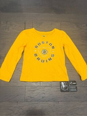 NHL Boston Bruins Yellow Long Sleeve Logo Tee